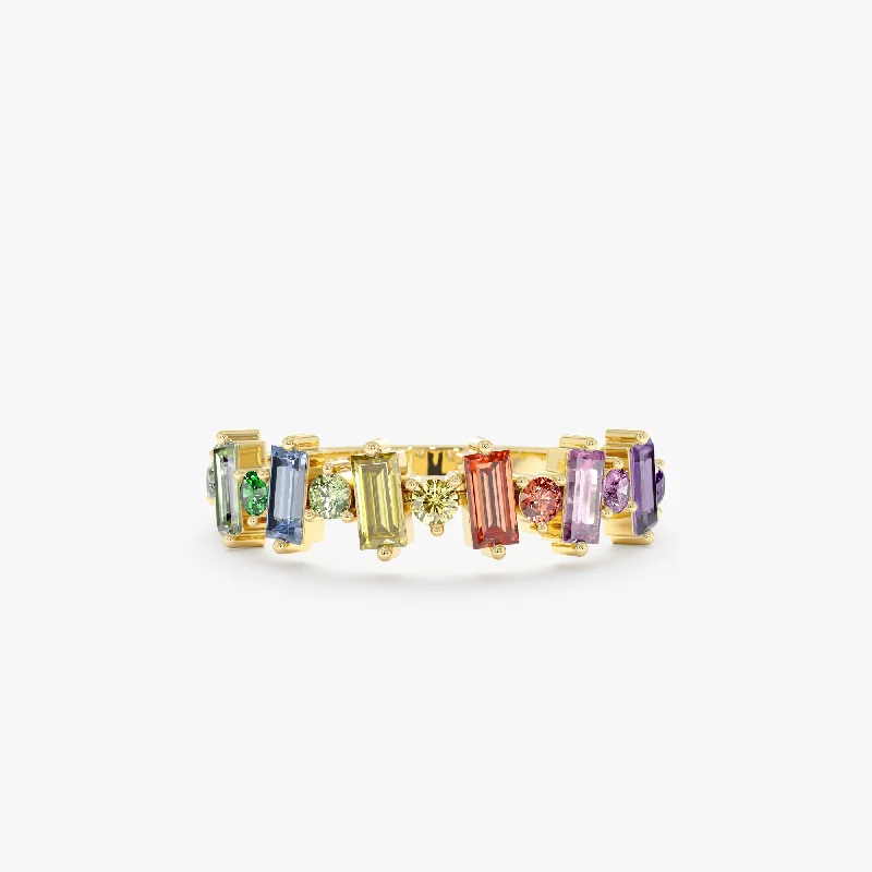 Rainbow Sapphire Cluster Ring, Vesna