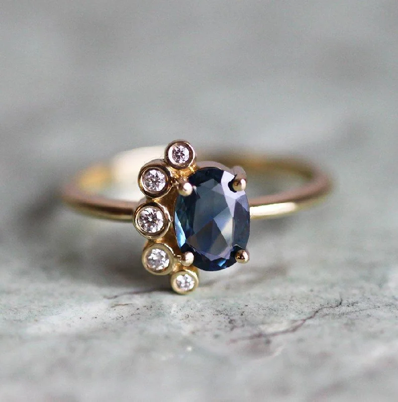 Handcrafted Beauty At Affordable Prices Campbell Oval Sapphire Cluster Ring