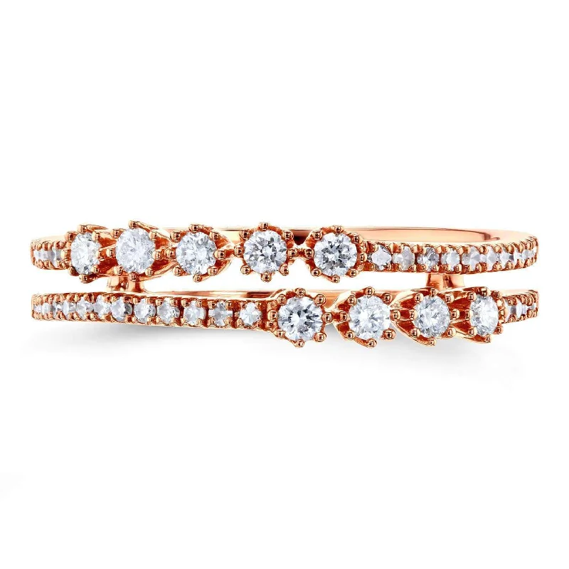 Glamorous Jewelry, Glamorous Deals – Shop Now Starry Double Row Diamonds - Rose