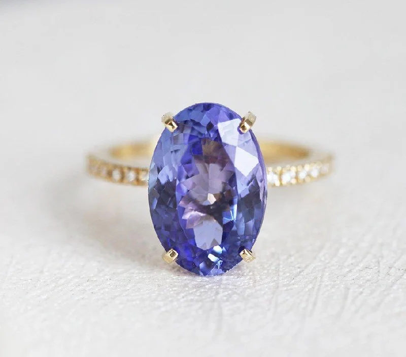 Trending Jewelry Styles Now At Limited-Time Discounts Birdie Oval Tanzanite Ring