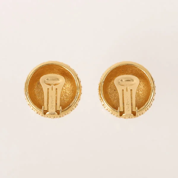 DIOR Round Embossed Design Earrings