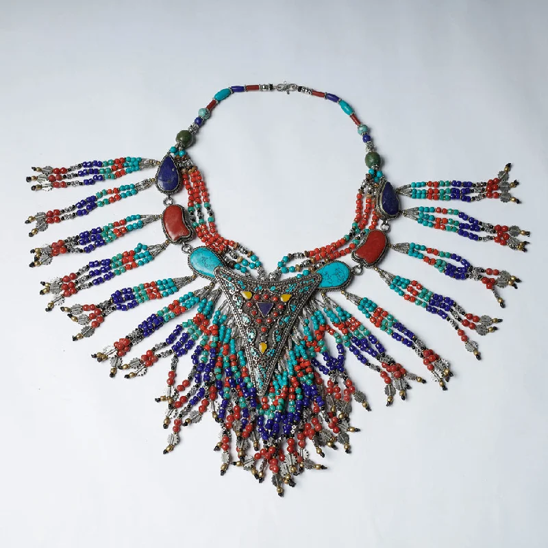 Ethnic Tribal Tibetan Beadwork Necklace from Himalayas