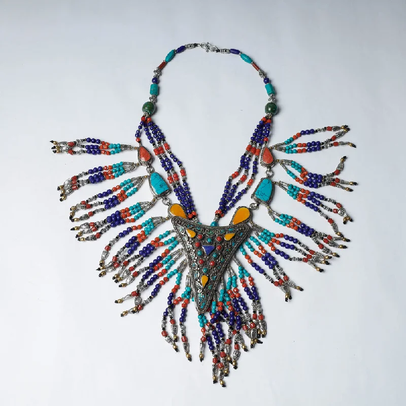 Ethnic Tribal Tibetan Beadwork Necklace from Himalayas