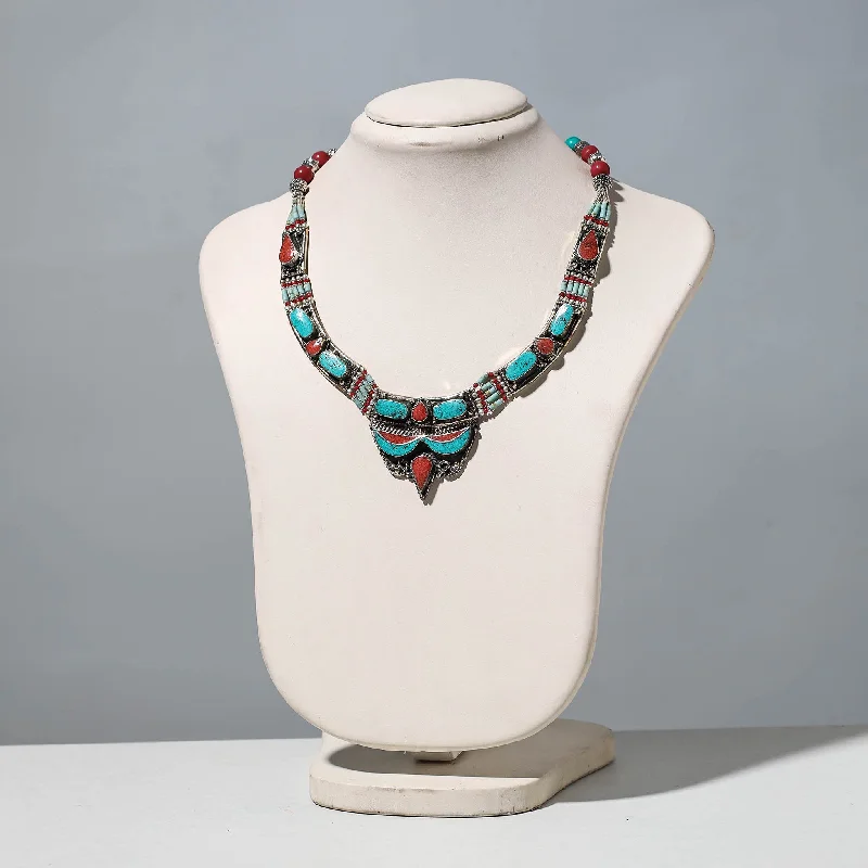 Ethnic Tribal Tibetan Beadwork Necklace from Himalaya