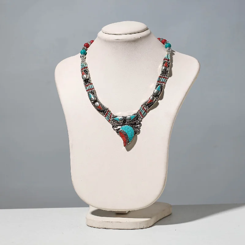 Ethnic Tribal Tibetan Beadwork Necklace from Himalaya