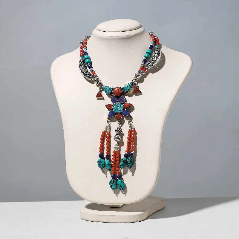 Ethnic Tribal Tibetan Beadwork Necklace from Himalaya