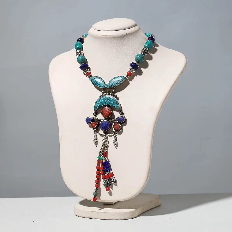 Ethnic Tribal Tibetan Beadwork Necklace from Himalaya