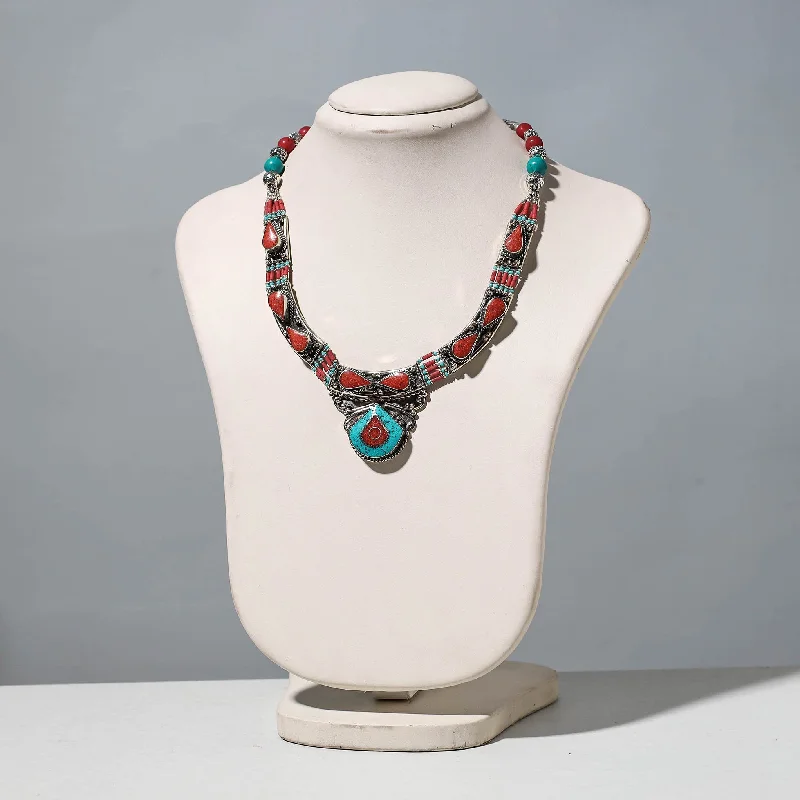 Ethnic Tribal Tibetan Beadwork Necklace from Himalaya