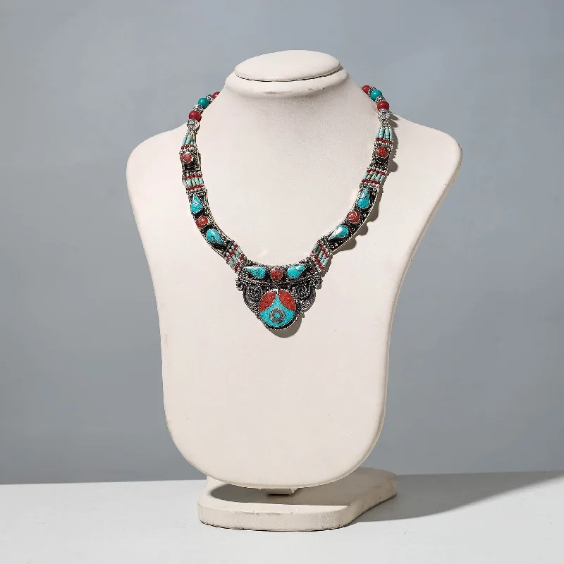 Ethnic Tribal Tibetan Beadwork Necklace from Himalaya