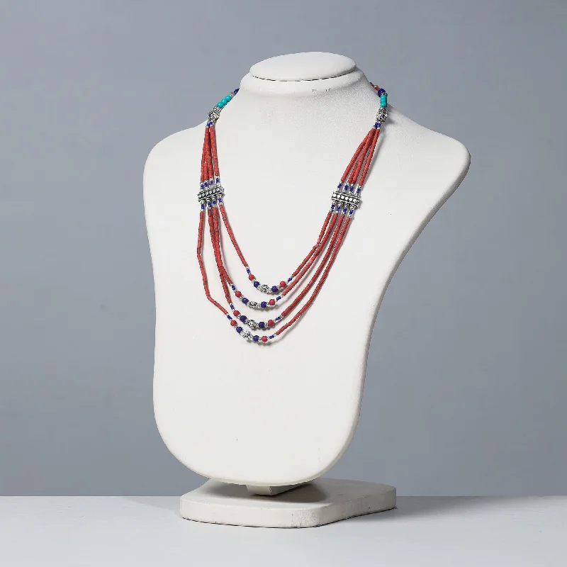 Ethnic Tribal Tibetan Beadwork Necklace from Himalayas