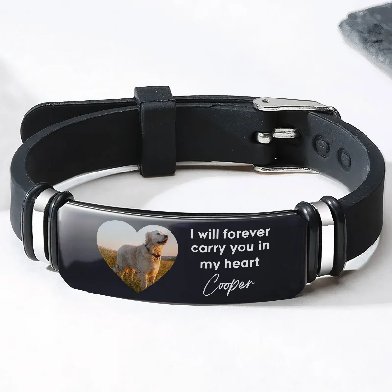 Affordable Glamour – Premium Jewelry At Special Prices Carry You In My Heart Pet Memorial Gift - Personalized Photo Bracelet