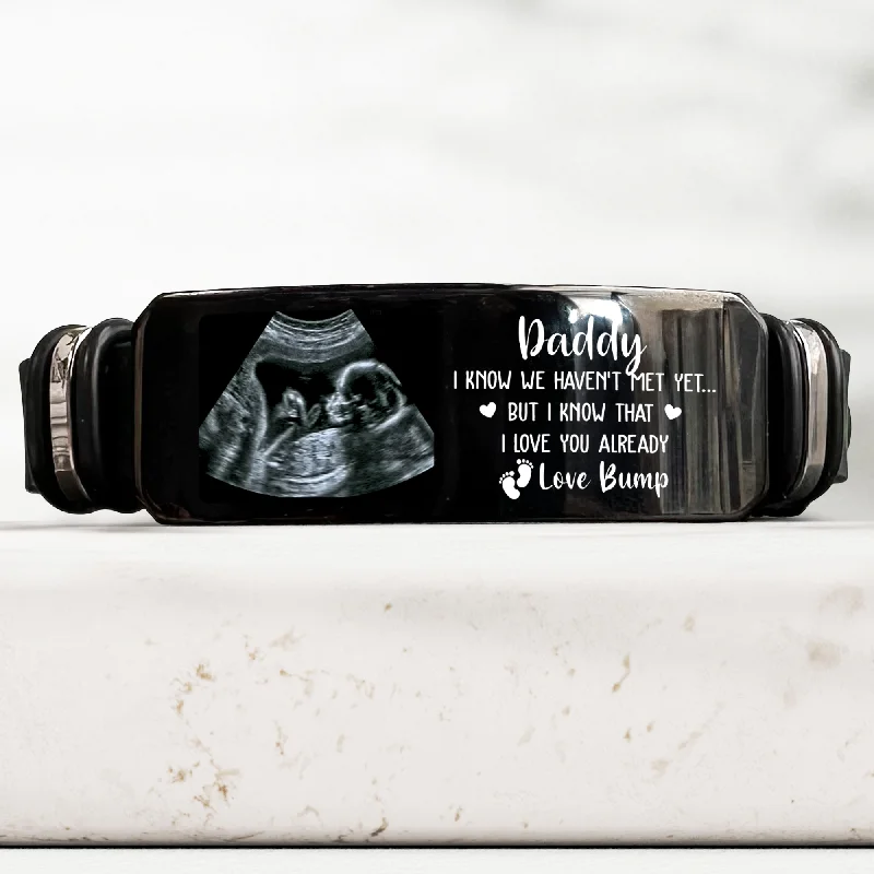 Shop Dazzling Jewelry At The Best Prices Daddy Love Bump Father's Day Gift For Men - Personalized Photo Bracelet