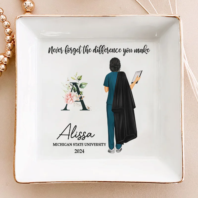 Limited-Time Offer On Elegant Jewelry Pieces Graduation Gift For Nurse - Personalized Jewelry Dish