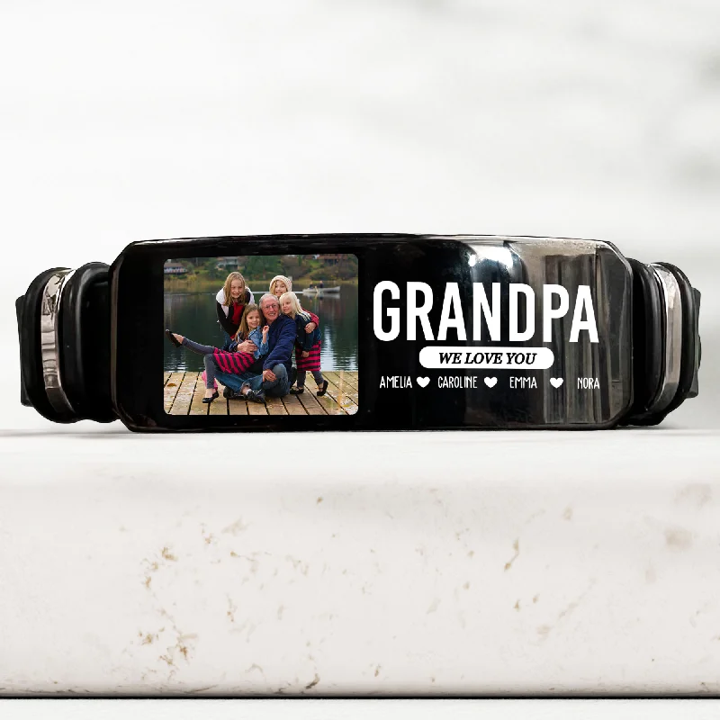 Luxury Jewelry At Unbeatable Discounts Grandpa We Love You Father's Day Gift For Men Dad - Personalized Photo Bracelet