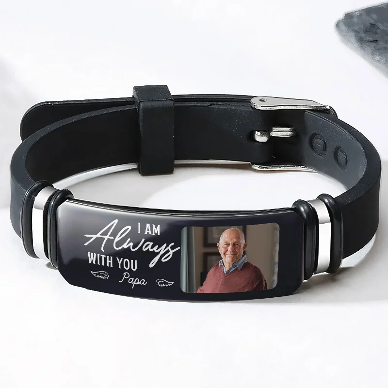 Trending Jewelry Now Available At Exclusive Prices I Am Always With You Memorial Sympathy Gift - Personalized Photo Bracelet