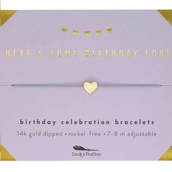 Lucky Feather Gold Bracelet Some Birthday Love