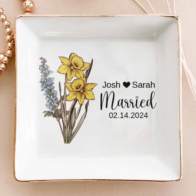 Shop Dazzling Jewelry At The Best Prices Married Since - Personalized Jewelry Dish