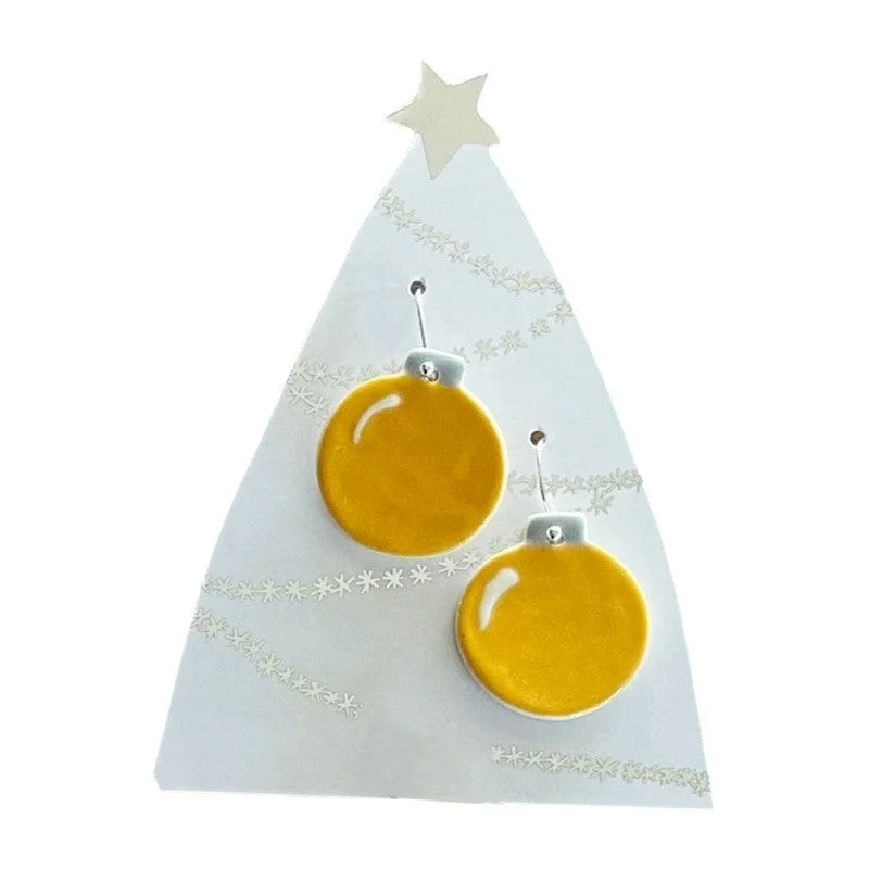 Buy More, Save More On Stunning Jewelry Pieces Paper Boat Press Bauble Hanging Earrings - Yellow