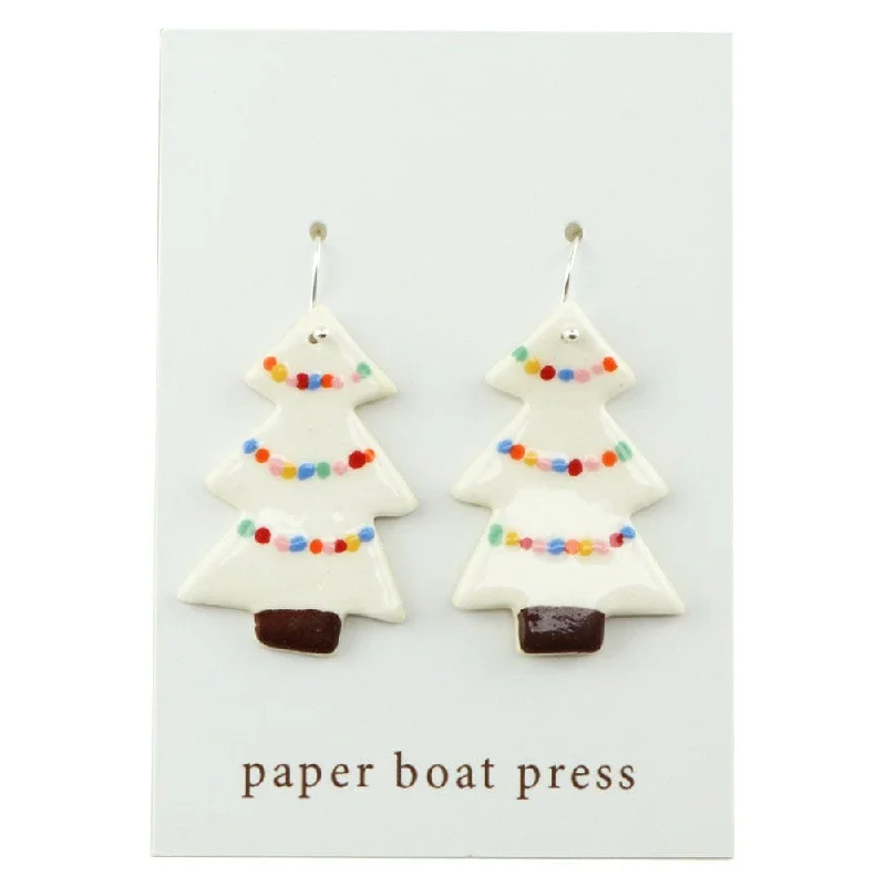 Shine In Style – Shop Jewelry Discounts Today Paper Boat Press Christmas Tree Earrings - White