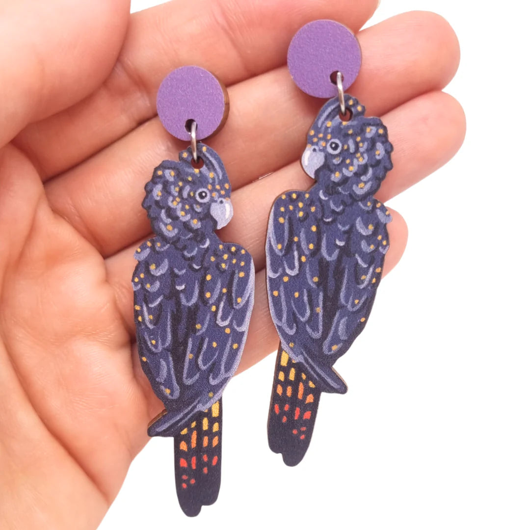 Dainty And Elegant Jewelry Now At Reduced Prices Pixie Nut and Co Black Cockatoo Earrings