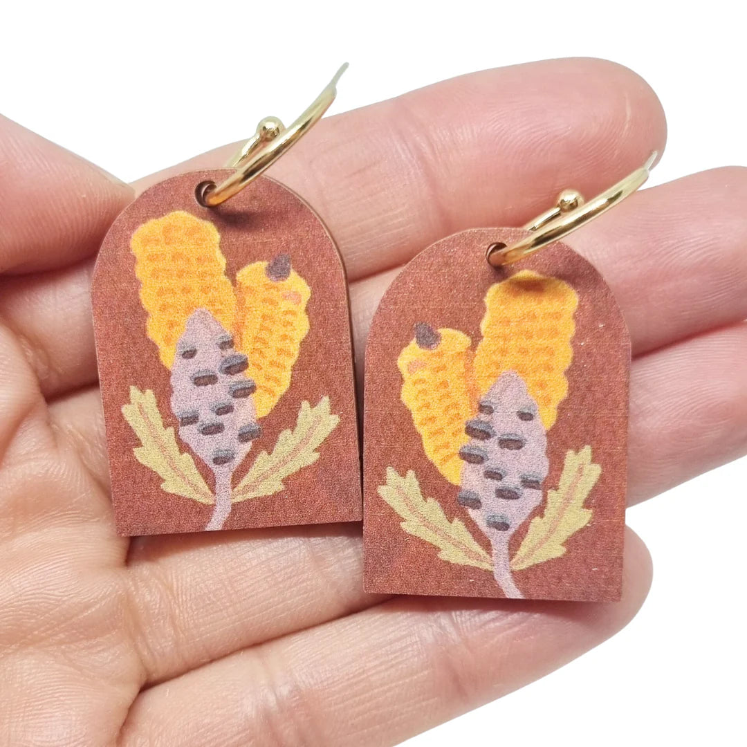 Fashion-Forward Jewelry At Exclusive Discounts Pixie Nut and Co Swamp Oak Banksia Earrings