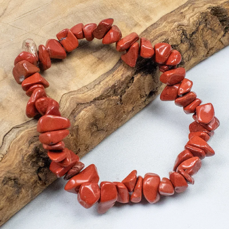 Chip Bracelet - Red Jasper