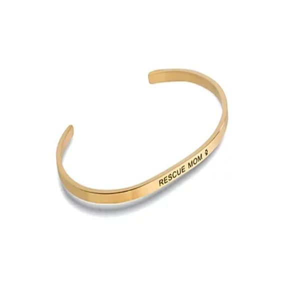 "Rescue Mom" Gold Embracelet