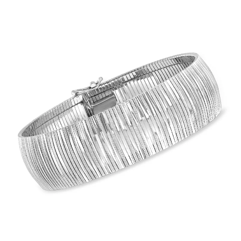 Ross-Simons Italian Sterling Silver Omega-Style Bracelet