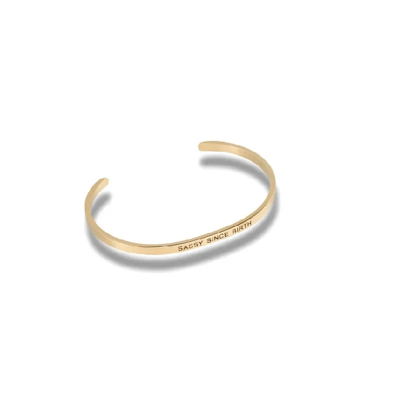 Sassy Since Birth Gold Embracelet