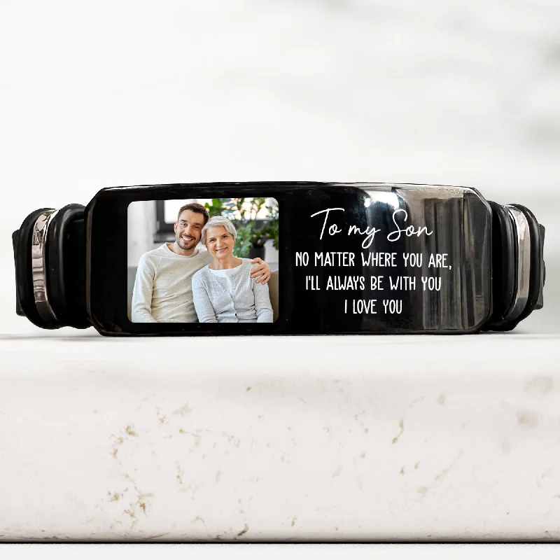 Exclusive Jewelry Offers – Sparkle For Less To My Son I'll Always Be With You I Love You - Personalized Photo Bracelet