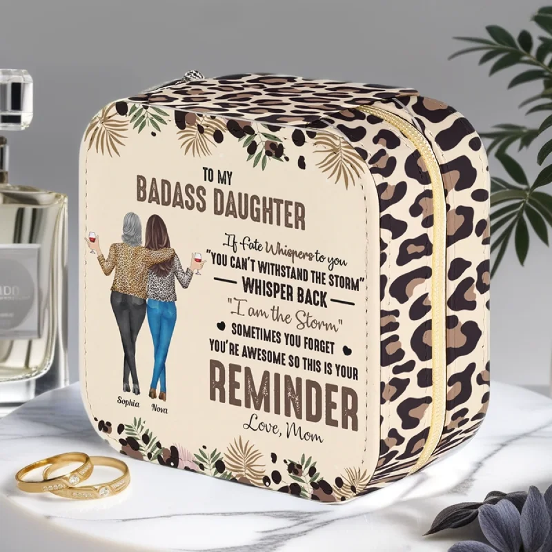 Exclusive Jewelry Offers – Shine For Less Whisper Back I Am The Storm For Daughter, Friend, Niece - Personalized Jewelry Box