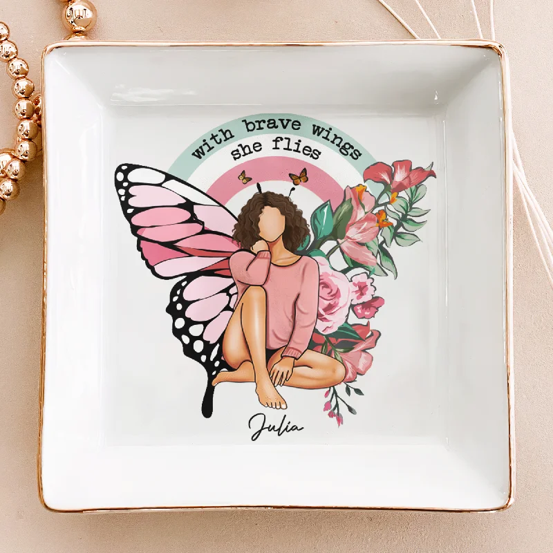 Elegant Jewelry Styles At Budget-Friendly Prices With Brave Wings She Flies - Personalized Jewelry Dish