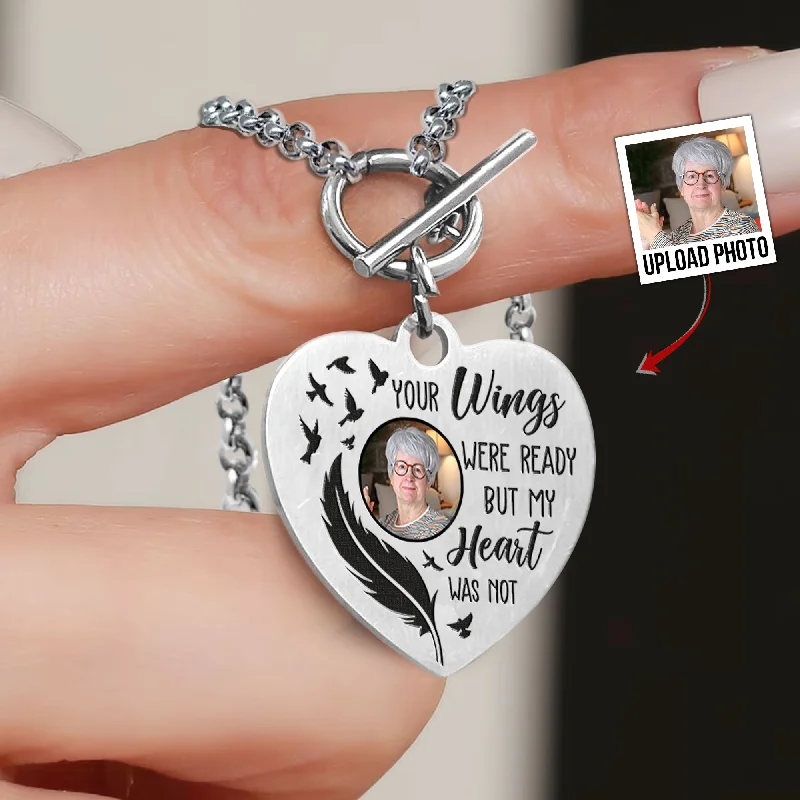 Bestselling Jewelry At Special Promotional Rates Your Wings Were Ready Personalized Photo Heart Bracelet