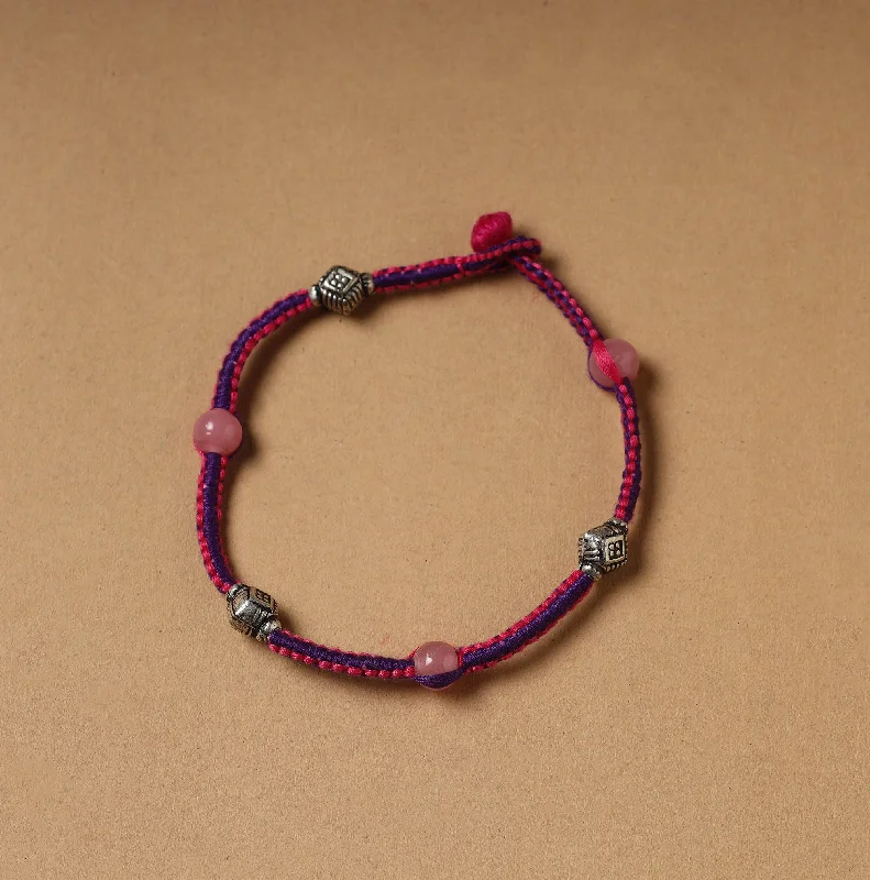 Buy More, Save More On Stunning Jewelry Designs Handcrafted Patwa Thread & Beadwork Anklet 77