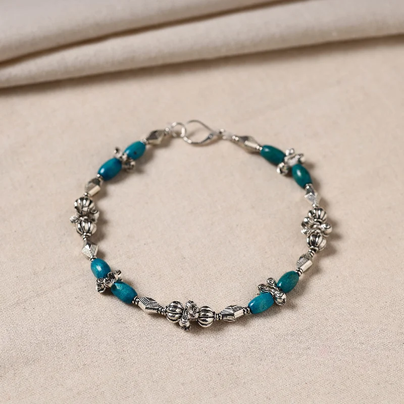 Unique Jewelry Designs Now At Discounted Rates Handmade Oxidised Silver Beaded Anklet 04