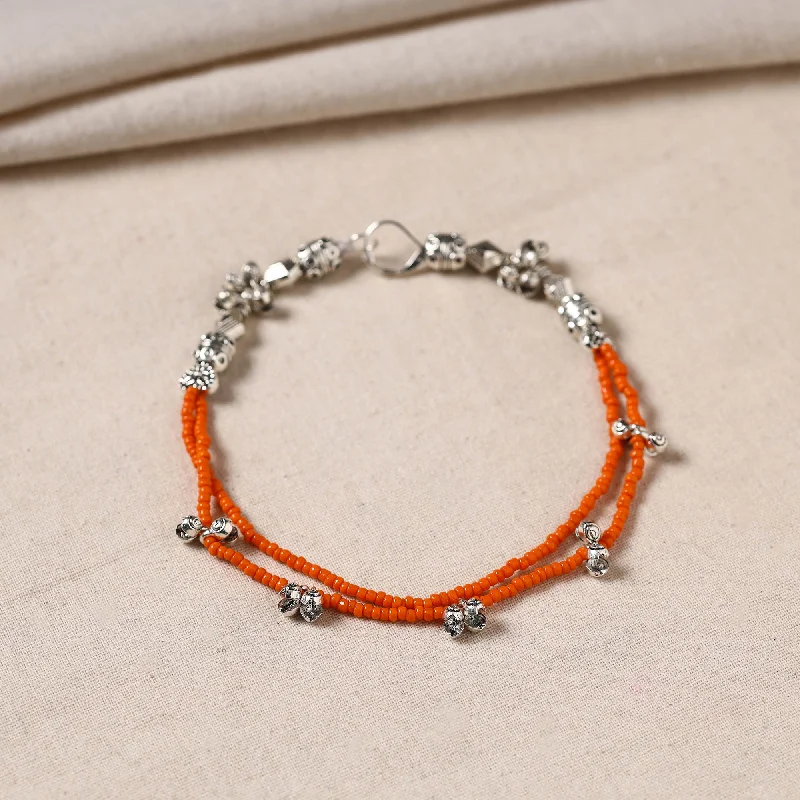 Best-Selling Jewelry Styles Now At Exclusive Discounts Handmade Oxidised Silver Beaded Anklet 08