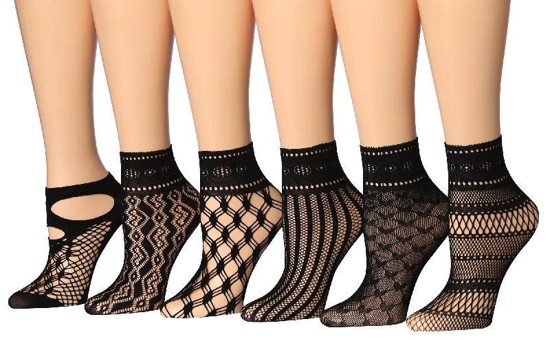 Elegant Jewelry, Exclusive Prices – Shop Now Isadora Paccini Women's Designed Lace Anklet Socks With Trimmed Ruffle