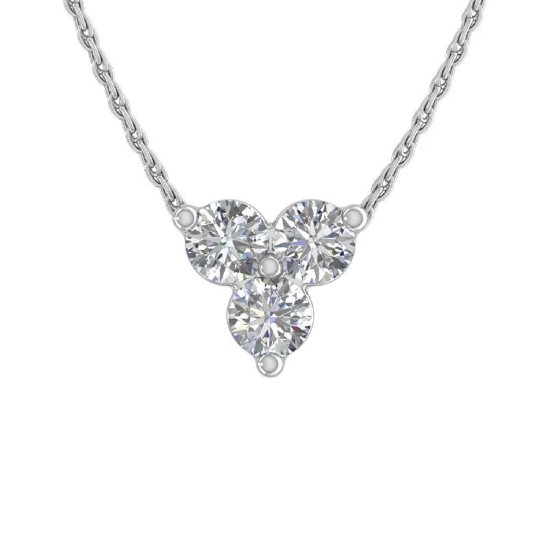 Elegant Jewelry Pieces At Unbelievable Prices 1/5 Carat 3-Stone Diamond Pendant Necklace in Gold (Included Silver Chain)