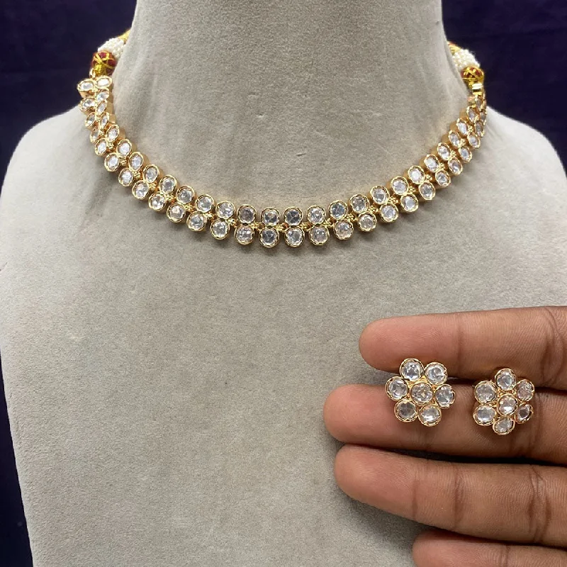 Jewelry Clearance Event – Last Chance For Stunning Deals Amoliya Jewels Gold Plated Polki Kundan Necklace Set