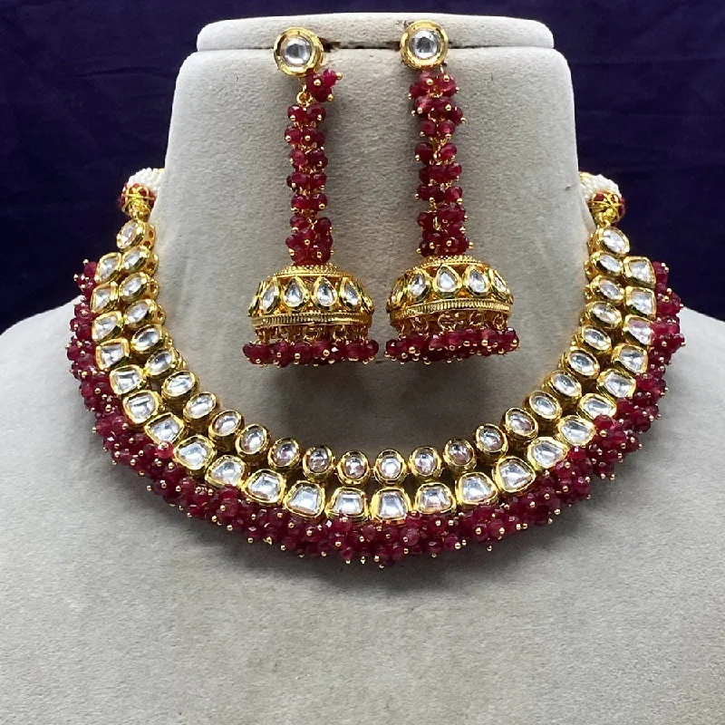 Shine Bright With Our Special Jewelry Promotions Amoliya Jewels Gold Plated Polki Kundan Necklace Set