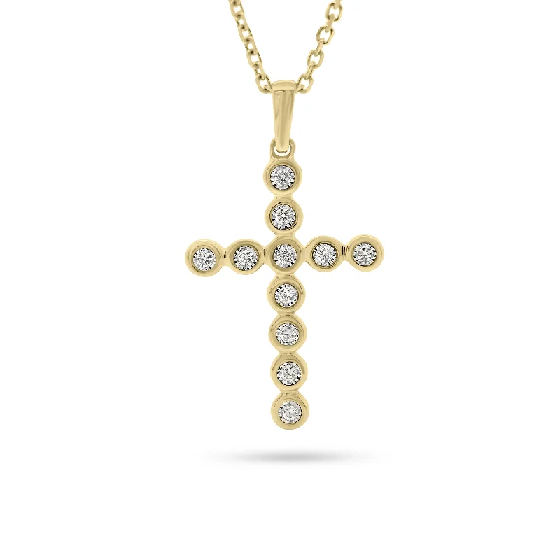 Personalized Jewelry Sale – Unique Pieces At Great Prices Bezel-Set Diamond Cross Pendant