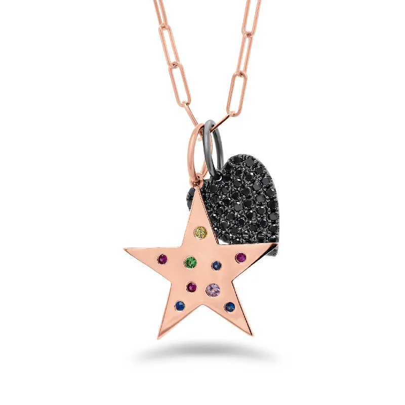 Exclusive Jewelry Sale – Sparkle For Less Black Diamond Heart Pendant