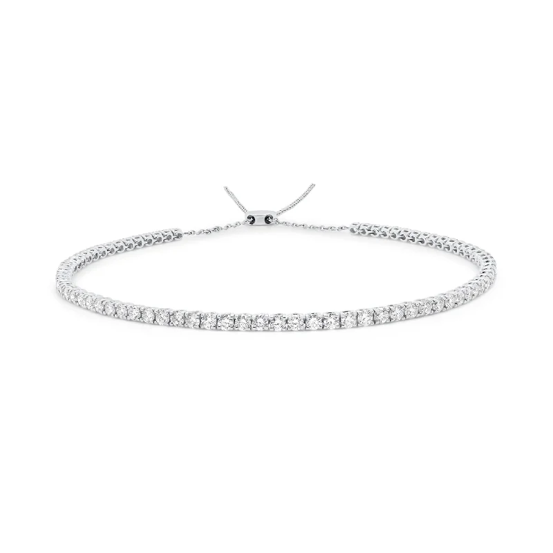 High-Quality Jewelry At A Fraction Of The Cost 3.41 CT Diamond Adjustable Tennis Choker