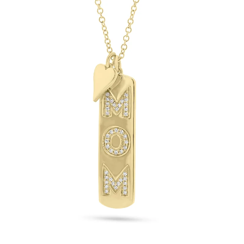 Exclusive Jewelry Offers – Sparkle For Less Diamond “Mom” Dog Tag And Tiny Heart  Pendant