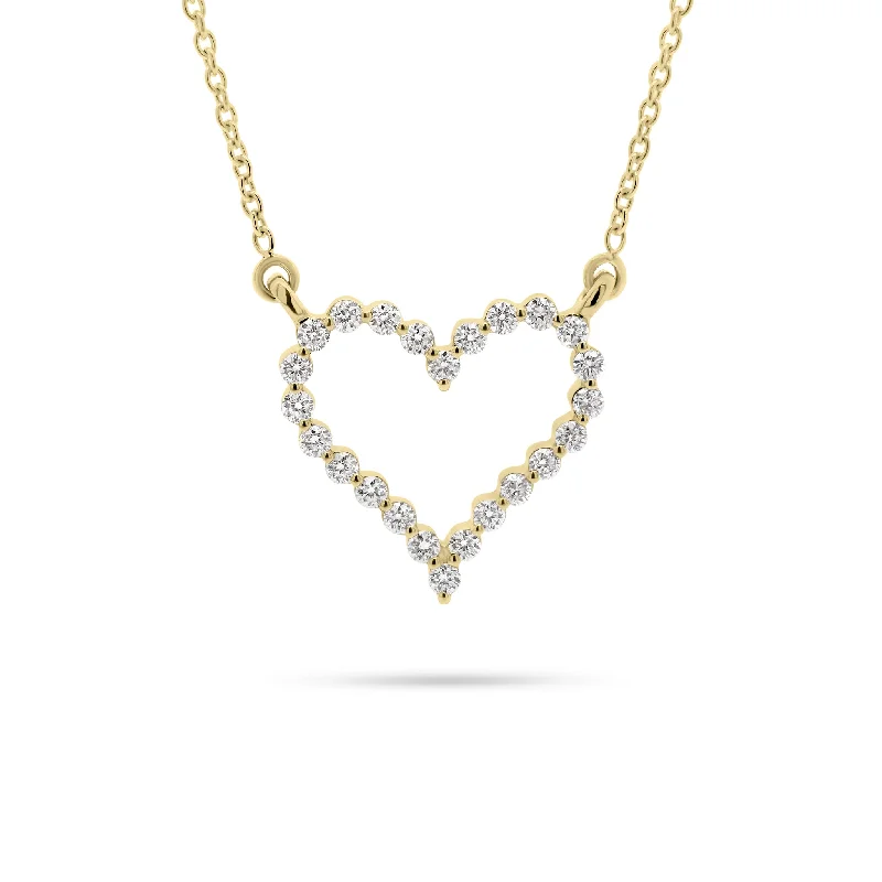 Shop Handcrafted Jewelry At Special Promotional Rates Diamond Small Open Heart Necklace