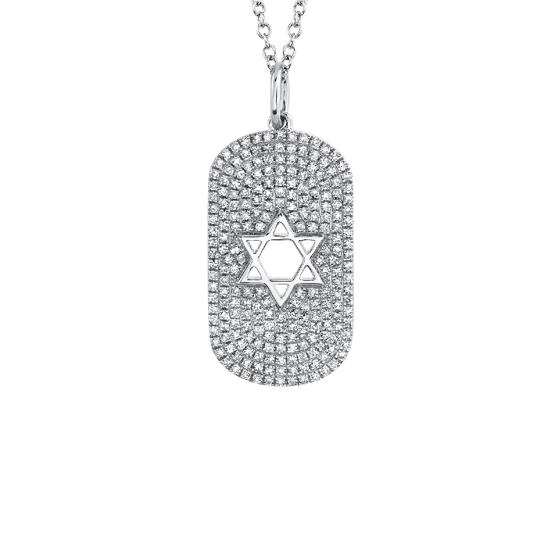 Fine Jewelry, Limited-Time Offers Available Diamond Star of David Dog Tag Necklace