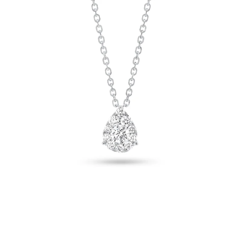 Exclusive Gemstone Jewelry At Special Prices Teardrop Halo Diamond Pendant