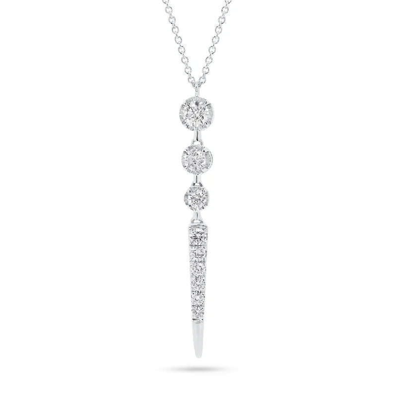 Timeless Beauty, Unbeatable Deals – Jewelry Sale On Diamond Trio Spike Pendant