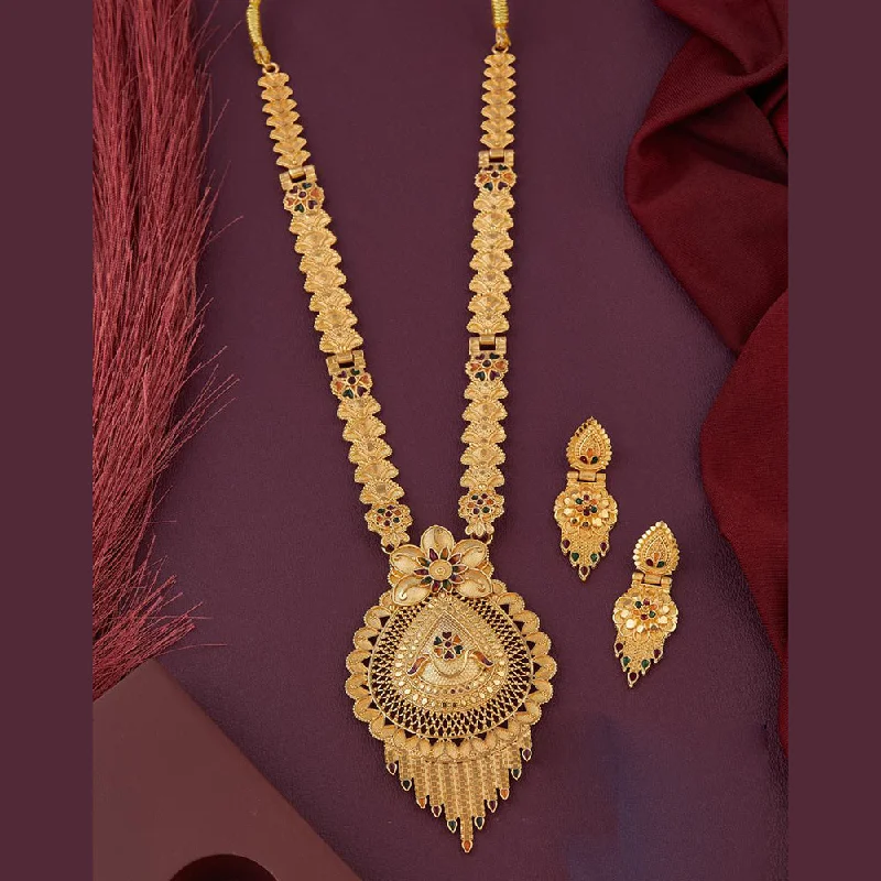 Exclusive Jewelry Sale – Sparkle For Less Kalpna Sales Gold Plated Meenakari Necklace Set