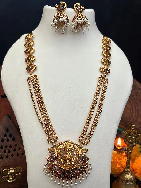 Shop Signature Jewelry Styles At Exclusive Prices Premium Laxmi Ball chain Haram Brass Based Light and Flexible